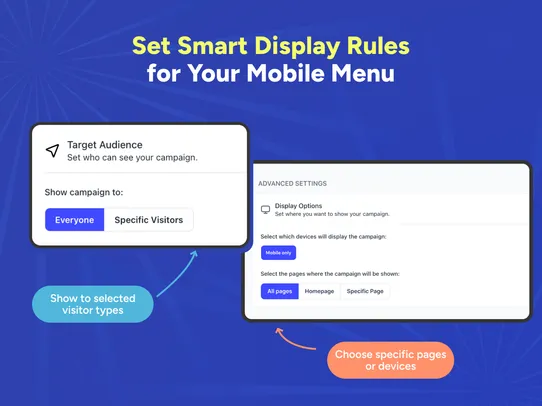 Mobile Menu Tab Bar screenshot
