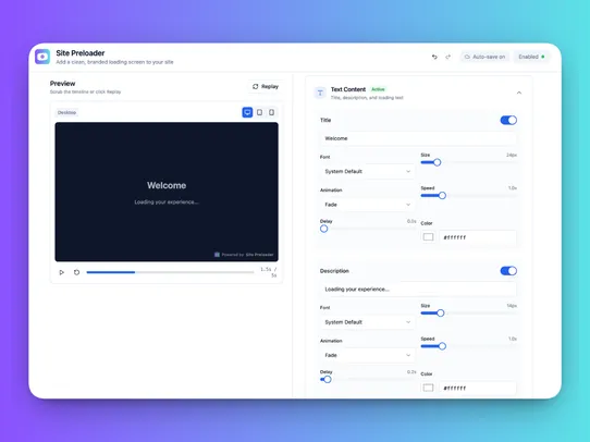 Site Preloader screenshot