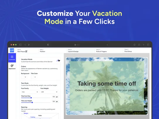 Vacation Mode by Pb screenshot