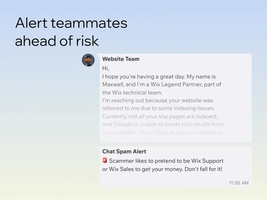 Chat Spam Alert screenshot