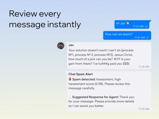 Chat Spam Alert screenshot