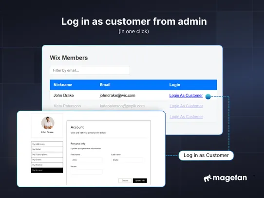 Login As Customer screenshot