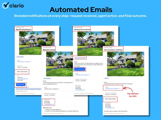 Real Estate Showings Scheduler screenshot