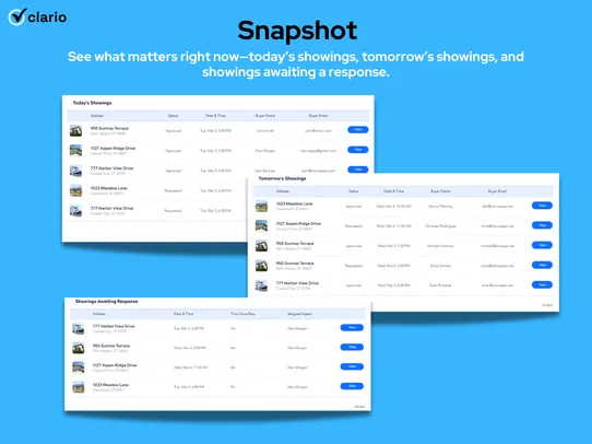 Real Estate Showings Scheduler screenshot