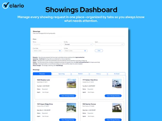 Real Estate Showings Scheduler screenshot