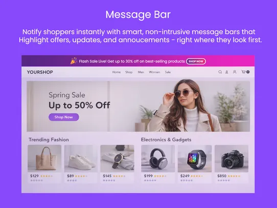 Message Bar screenshot