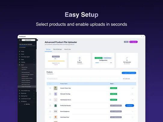 Product File Upload screenshot