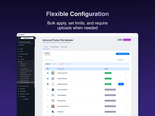 Product File Upload screenshot
