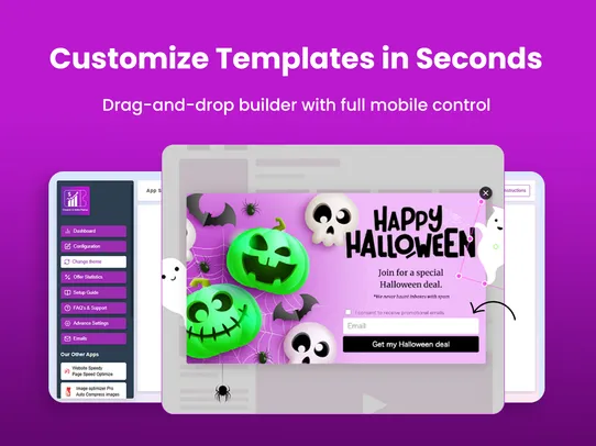 Popup builder screenshot