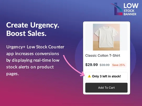 Low Stock Counter screenshot