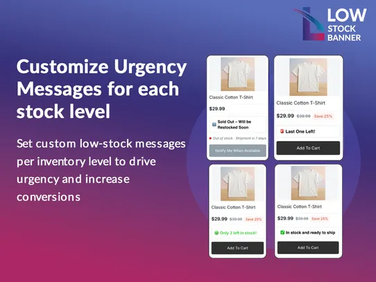 Low Stock Counter screenshot