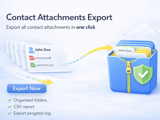 Contact Attachments Export screenshot