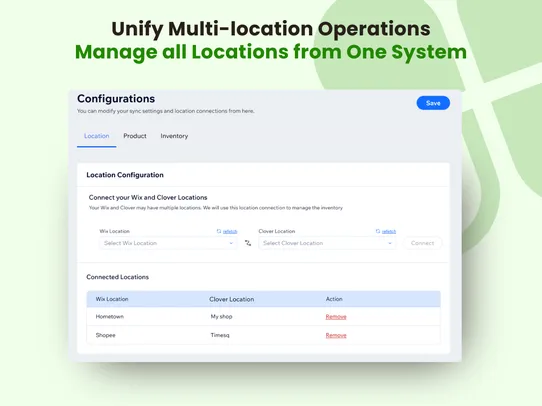 Clover Integration screenshot