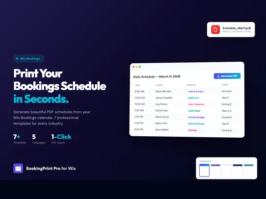BookingPrint Pro screenshot