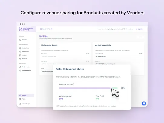 Vendor Marketplace Store screenshot