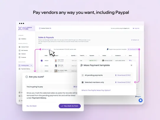 Vendor Marketplace Store screenshot