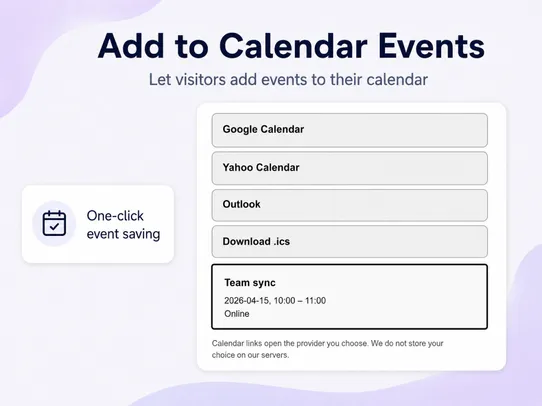 Add To Calendar Events screenshot