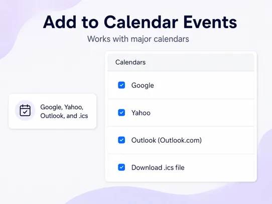 Add To Calendar Events screenshot