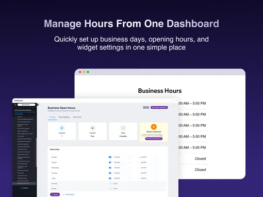 Business Open Hours screenshot