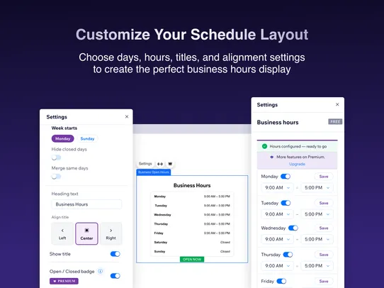 Business Open Hours screenshot