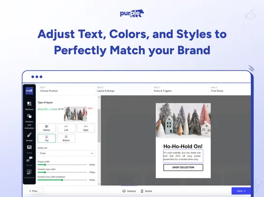 Exit Intent screenshot