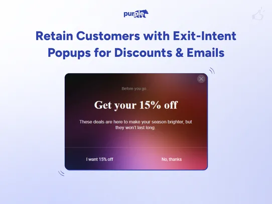 Exit Intent screenshot