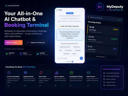 MyDeputy AI Chatbot &amp; Booking screenshot