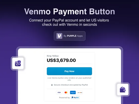 Venmo Payment Button screenshot
