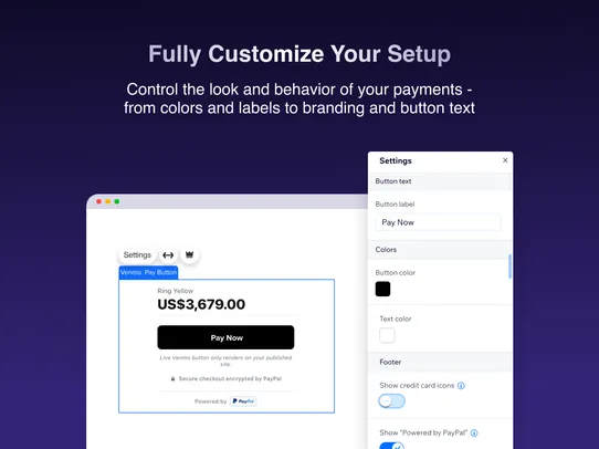Venmo Payment Button screenshot