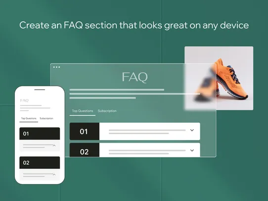 Wix FAQ screenshot