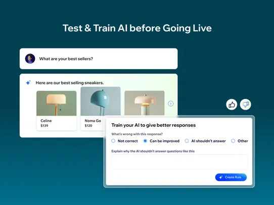 Wix Smart Chat screenshot