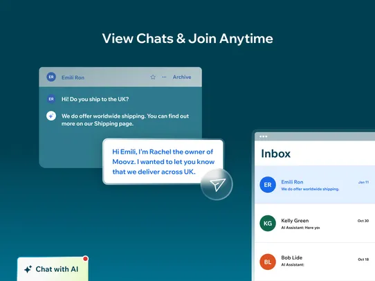 Wix Smart Chat screenshot