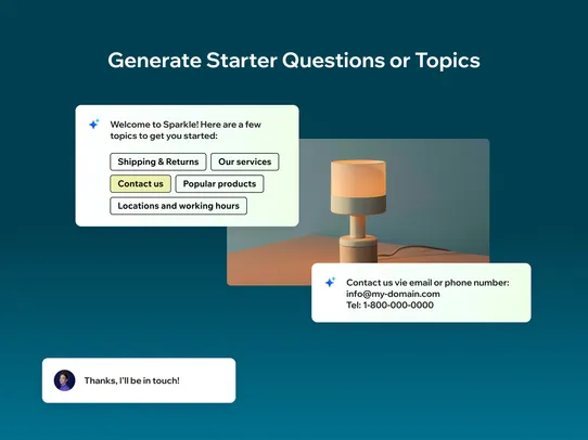 Wix Smart Chat screenshot