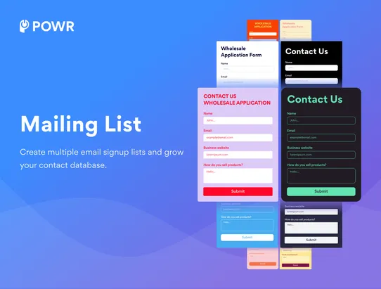 Mailing List screenshot