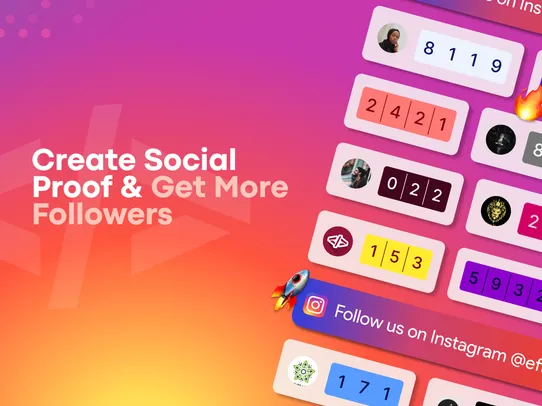 Instagram Follow Us &amp; Counter screenshot