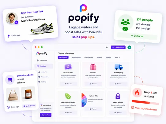 Popup Sales Pop, Email &amp; Coupons by Popify screenshot