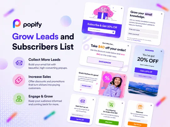 Popup Sales Pop, Email &amp; Coupons by Popify screenshot