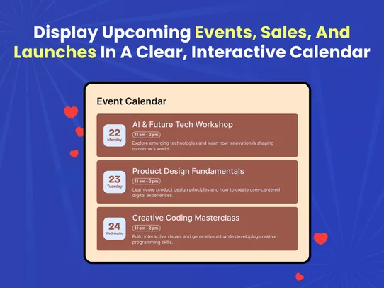Calendars screenshot
