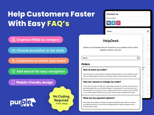FAQ screenshot