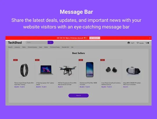 Message Bar Smartarget screenshot