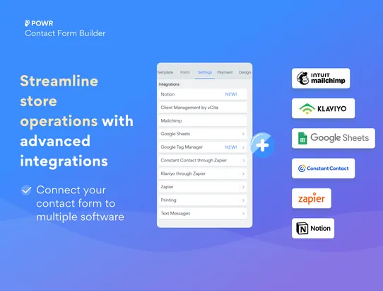 Contact Form screenshot