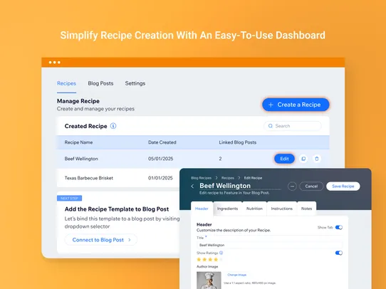 Blog Recipes screenshot