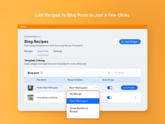 Blog Recipes screenshot