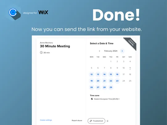 Calendly Connector Booking screenshot