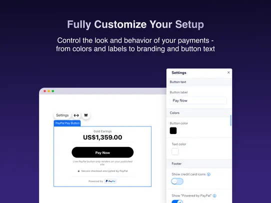 PayPal Payment Button screenshot