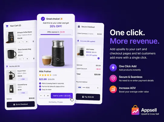 Upsell &amp; Cross Sell By Appsell screenshot