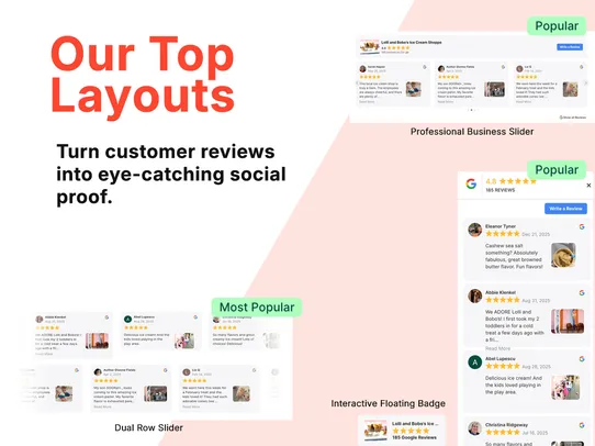 Google Reviews Testimonials screenshot