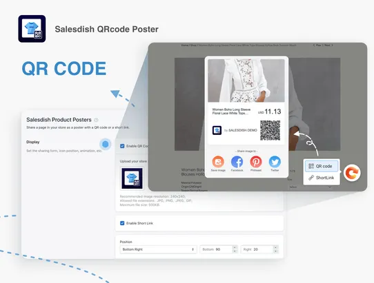 Salesdish QRcode Poster screenshot