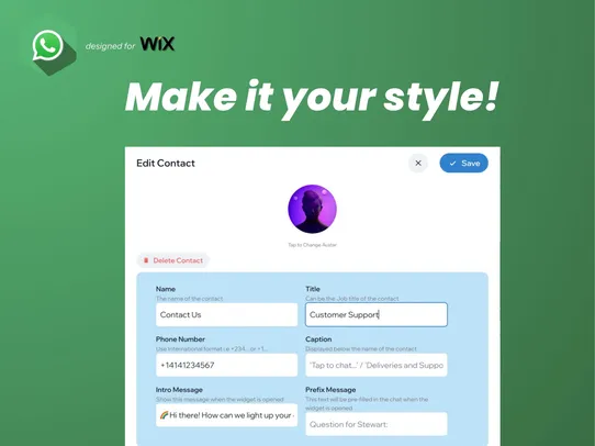 WhatsApp Chat Button screenshot