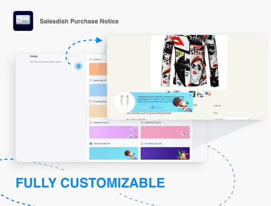 Salesdish Purchase Notice screenshot